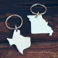 Long Distance Relationship Jewelry Keychain Set Personalized State Jewelry